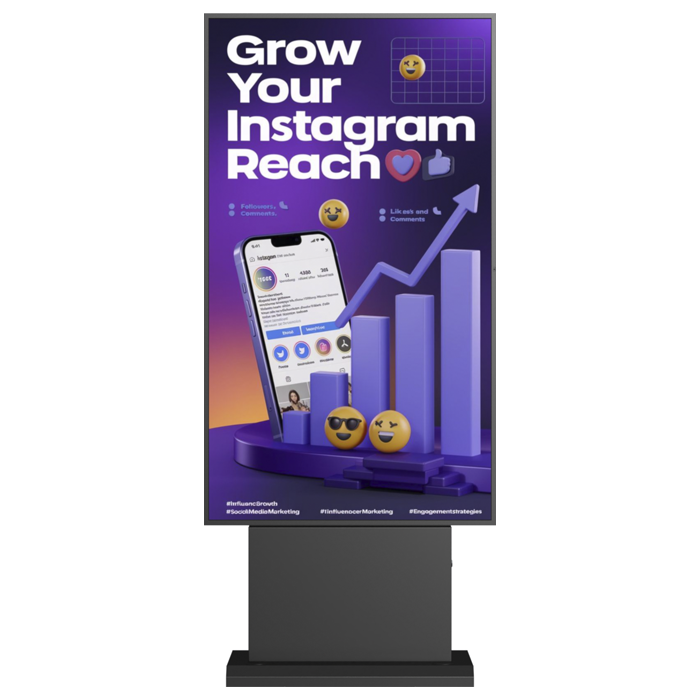 Рекламный экран Vormatic 32" LCD Ultra Slim Display напольный уличный5