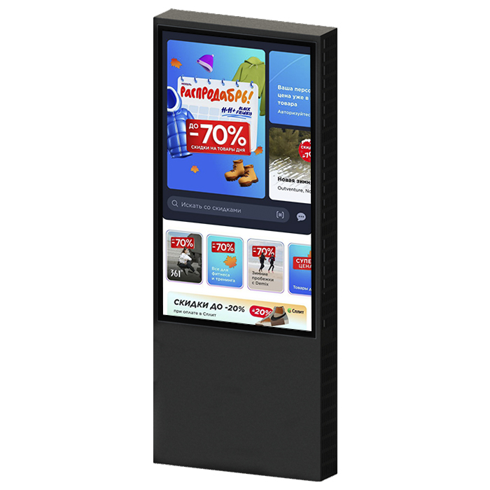 Информационный киоск Vormatic 75" LCD Kiosk напольный уличный0