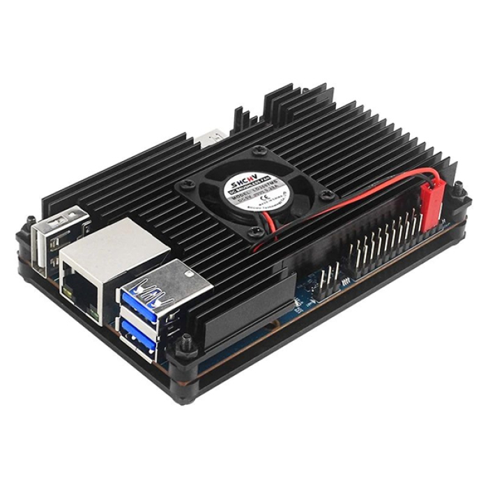 Металлический корпус для Orange Pi 5 с вентилятором0